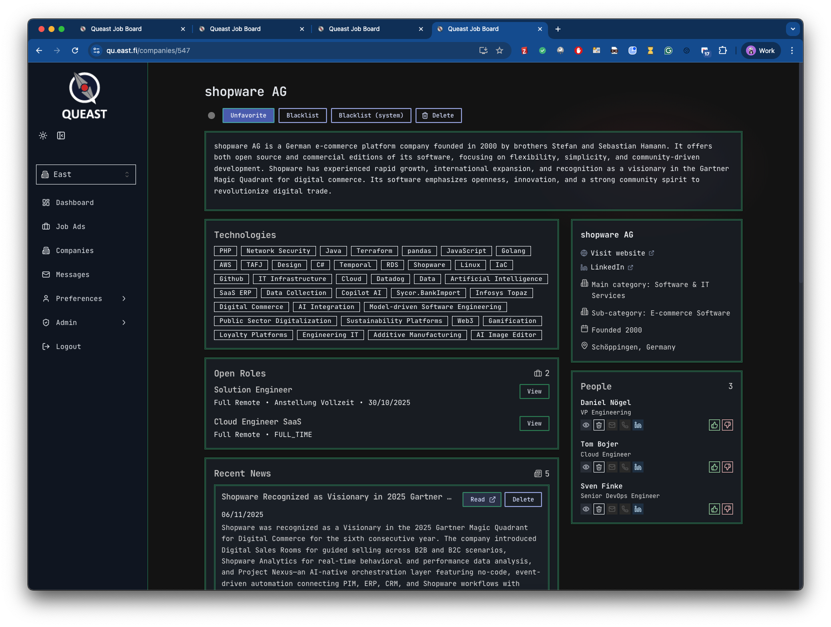 Outreach generation interface